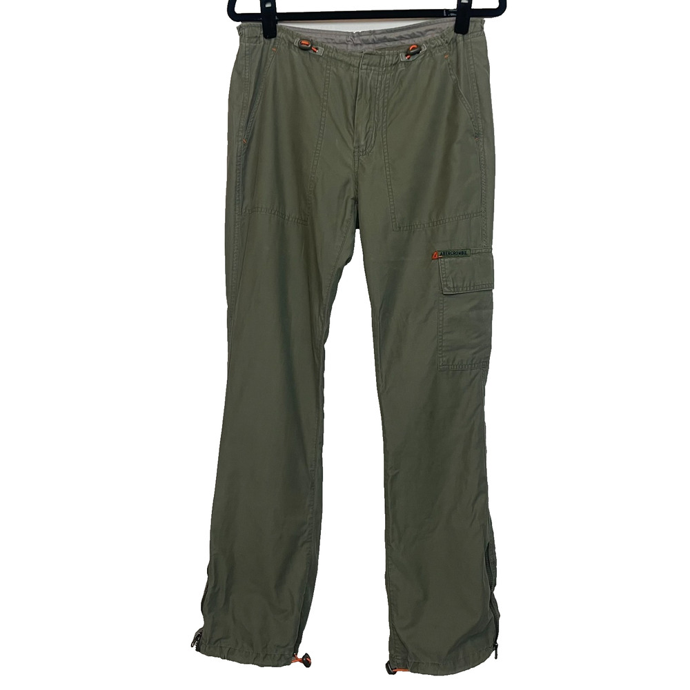 Vintage Y2K Abercrombie & Fitch Low Rise Cargo Pants Size 2 Utility Grunge 90s